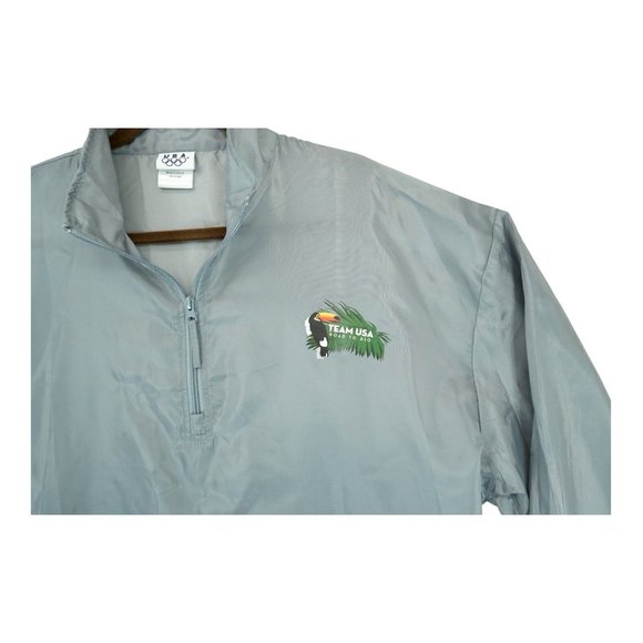 2016 Team USA Olympic Road To Rio De Janeiro Parrot Windbreaker Size 2XL 1/4 Zip - Picture 3 of 4